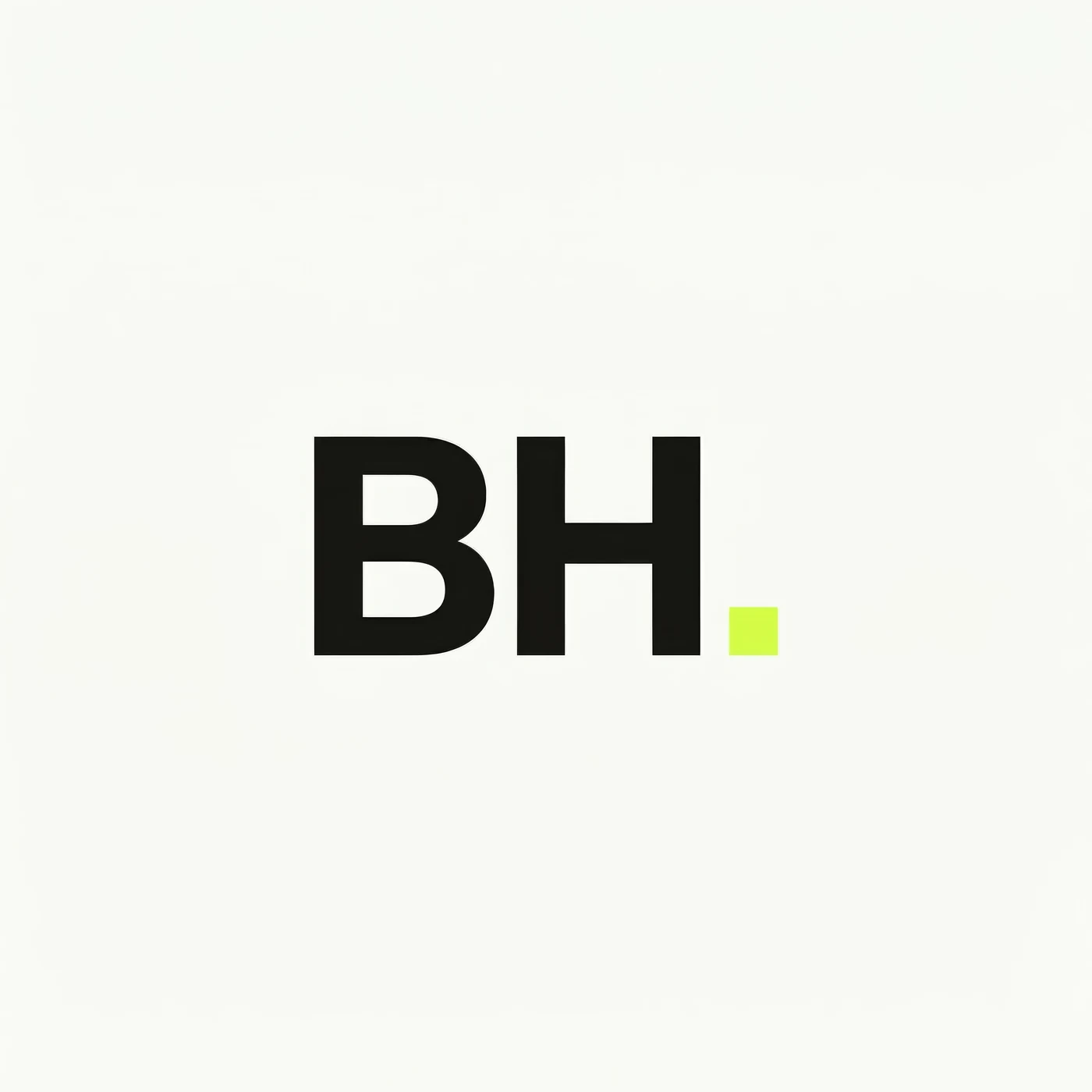 BH. logo on warm white