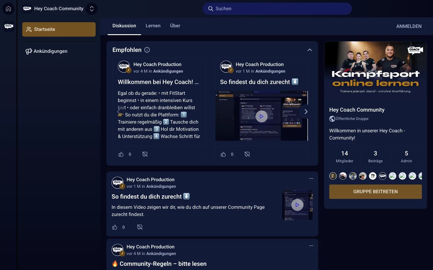 the hey coach dashboard and community inside gohighlevel