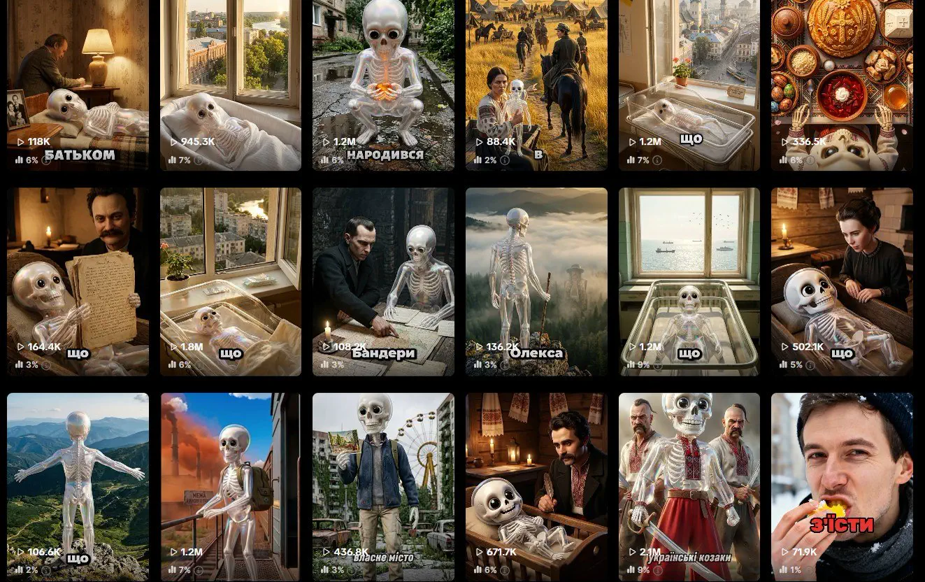 grid of ai what-if videos