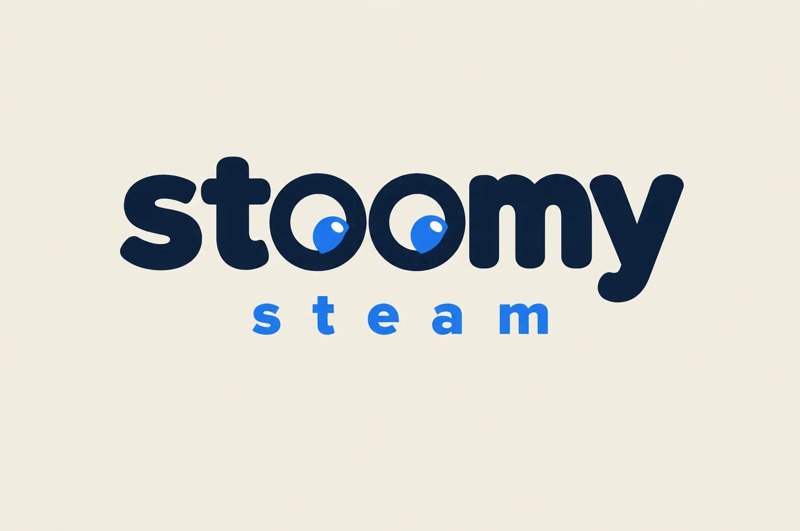 Early idea: navy “stoomy” with eyes made of water drops