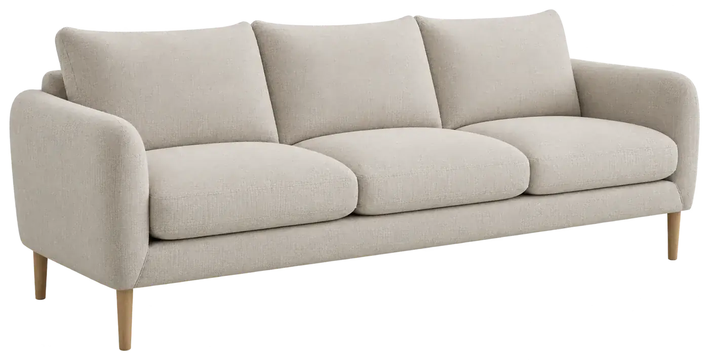The same sofa, clean